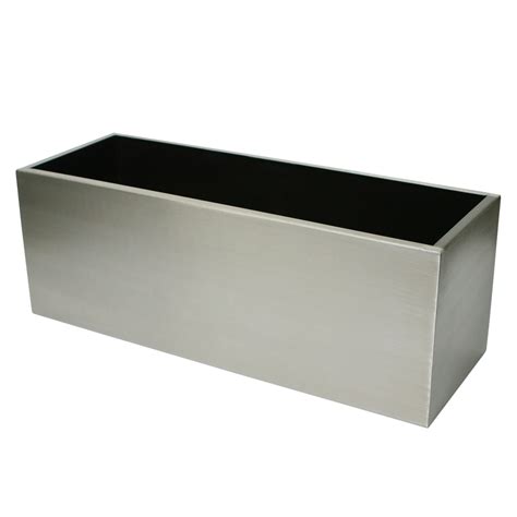 stainless steel hanging planter box|stainless steel tall outdoor planters.